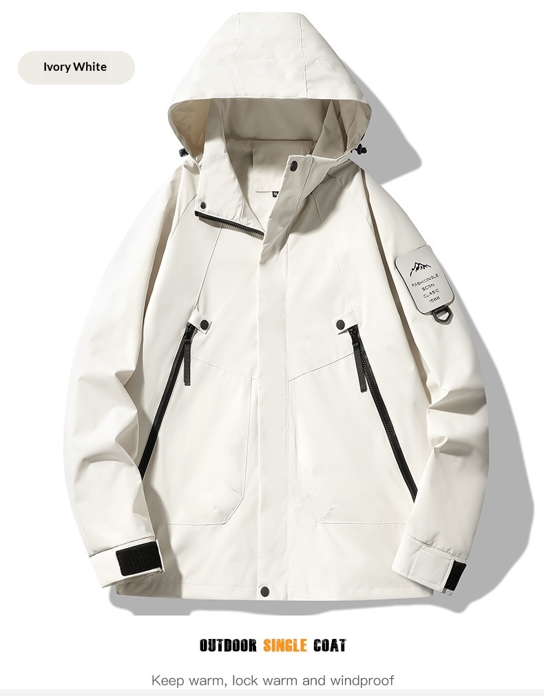 Giacca a vento da donna in stile giapponese, tinta unita, sottile, antivento e impermeabile, per primavera e autunno, a strato singolo_voghion.com