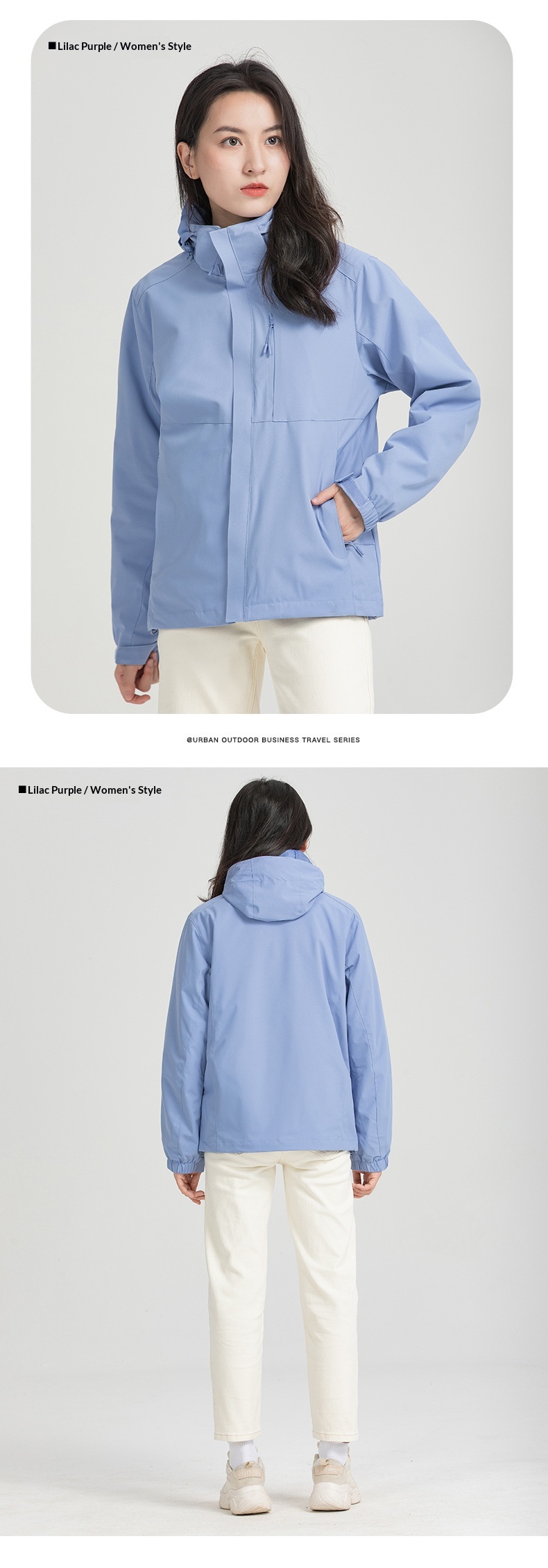 boy Boy New Outdoor Hiking 3-in-1 Jacket Men Windproof Waterproof Solid Color Two-Piece Set Women Coat Group Purchase Label_voghion.com