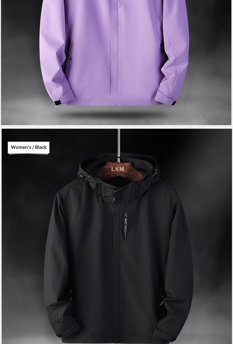 ragazzo Ragazzo Single Per Uomo Donna Sport all'aria aperta Giacca da trekking impermeabile Primavera e autunno Giacca a vento sottile Cappotto da lavoro con_voghion.com