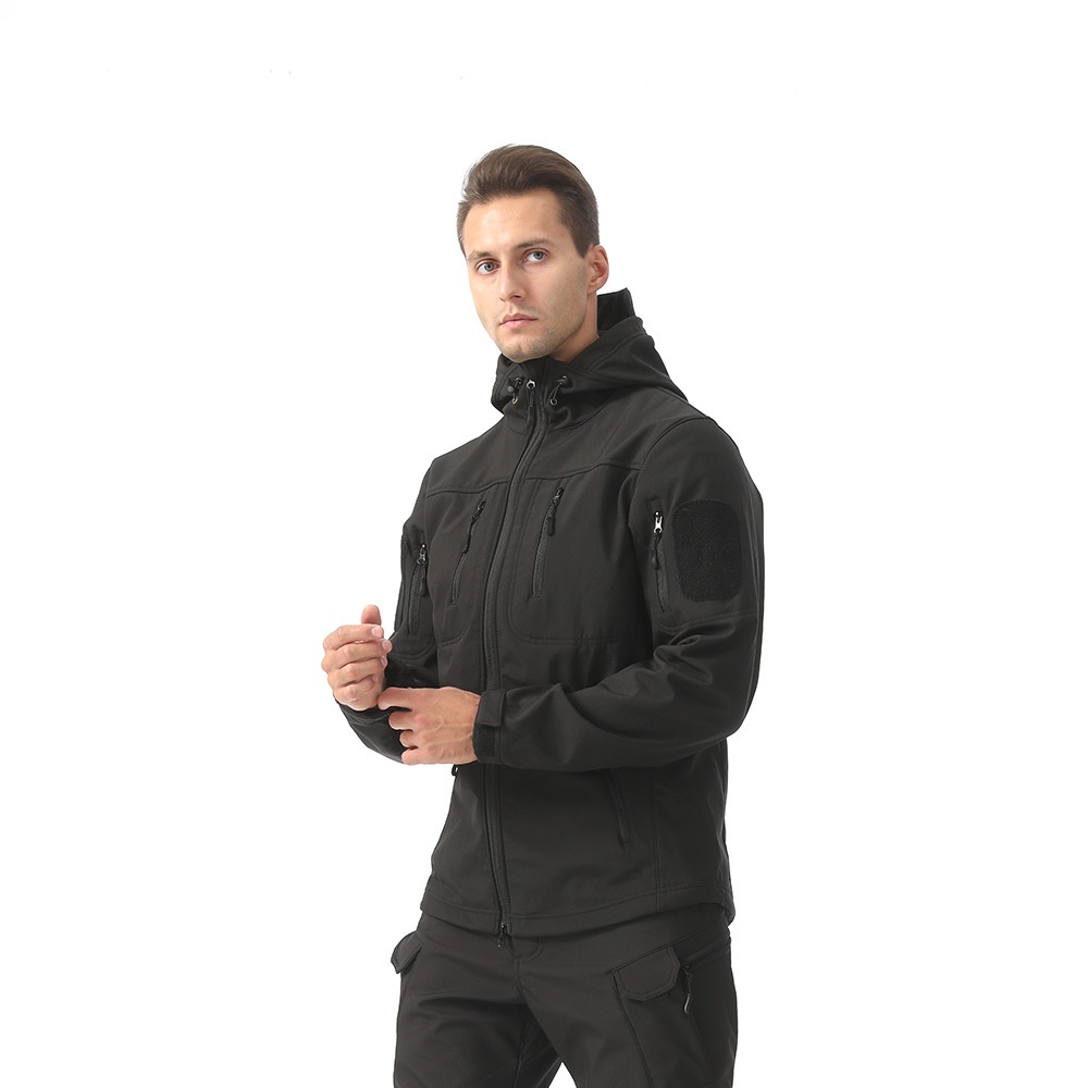 ESDY Softshell-Outdoorjacke für Jungen, Tarnmuster, Thermojacke für Herren, winddicht, ideal zum Radfahren und Wandern._voghion.com