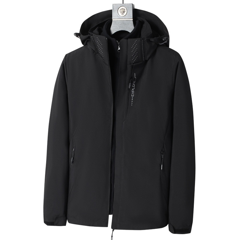 Boy Herren- und Damen 3-in-1 abnehmbare zweiteilige Outdoor-Jacke, winddicht und wasserdicht, Reise- und Bergsteigerbekleidung_voghion.com