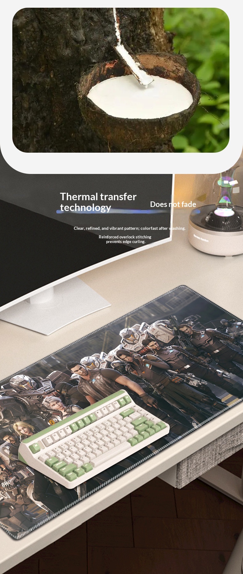 NeoGear NeoGear NeoGear Linglong Mouse Extra Large Tappetino per tastiera da gioco per computer Lavabile Resistente allo sporco Dropshipping Anime Desk Mat Supply_voghion.com