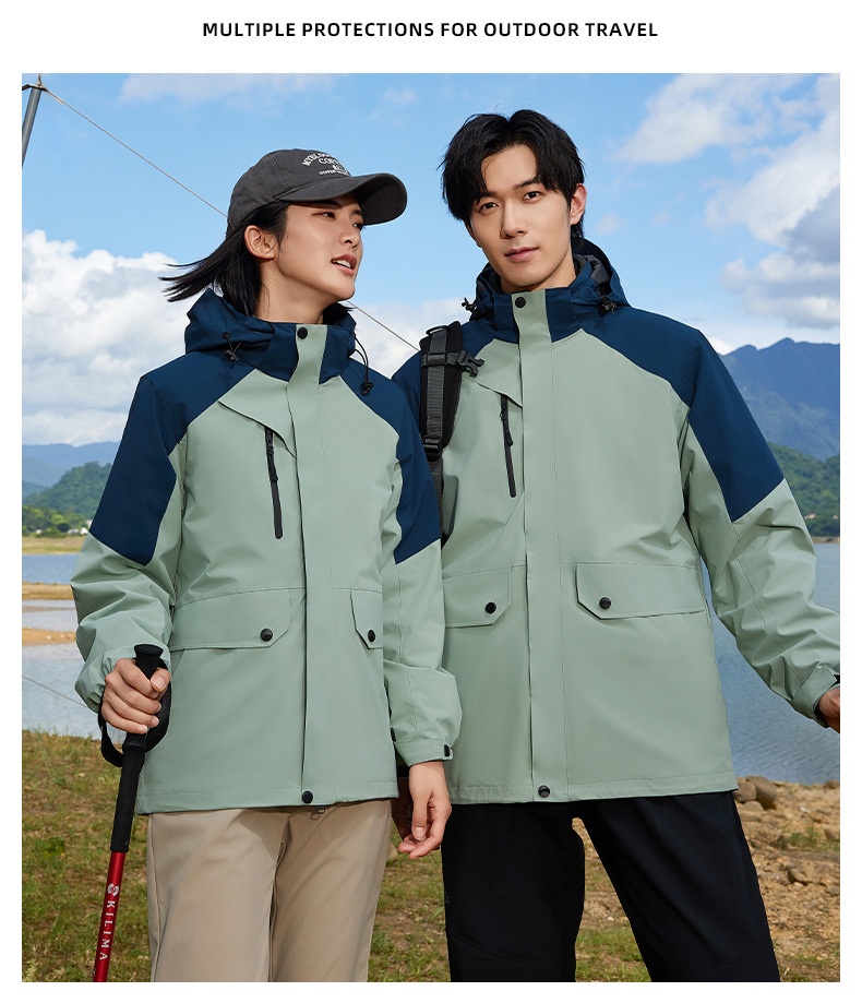 Giacca a vento da uomo, impermeabile e antivento, 3 in 1, staccabile, autunno inverno, nuovo set da due pezzi per esterni, da donna_voghion.com