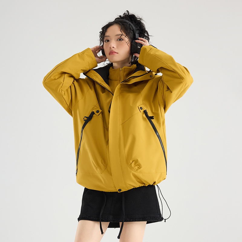 Boy Mountain Style Damen 3-in-1 Jacke Herren Outdoor Winddicht Wasserdicht Locker Übergröße Mantel Herausnehmbares Innenfutter_voghion.com