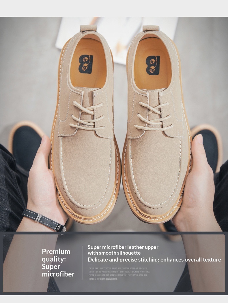 Voyage Wiosna Jesień Męskie Trendy Oryginalne Casualowe Oxfordy Praca Brytyjska Moda Skórzane Europejskie i Amerykańskie Buty Brogsy Dla Mężczyzn_voghion.com