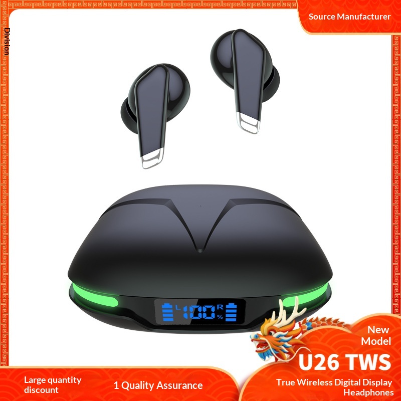 NeoGear NeoGear Cross-border New F9-U26 Wireless LED Smart Display digitale a tre schermi Auricolari Bluetooth touch ad alta qualità del suono_voghion.com