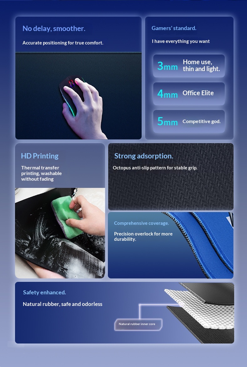 NeoGear NeoGear NeoGear Cute Panda Mouse Pad Extra Large National Treasure Cartoon Keyboard Non-Slip Anime Mat For Girls Computer Desk_voghion.com