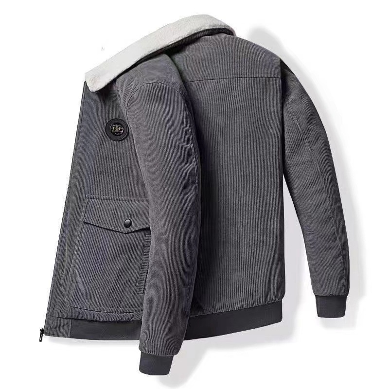 boy Boy Fleece Lined Thickened Woolen Jacket Autumn Winter New Warm Clothing Men's Short Coat Overcoat_voghion.com