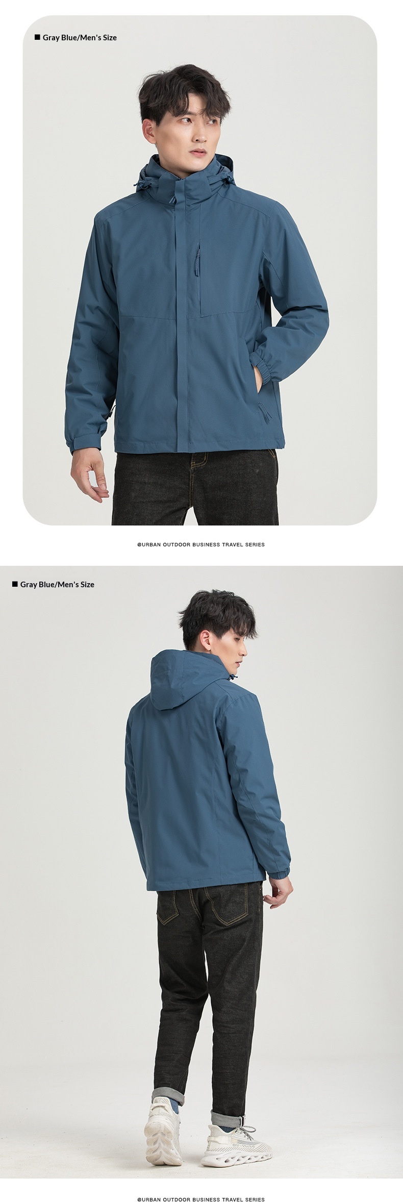 boy Boy New Outdoor Hiking 3-in-1 Jacket Men Windproof Waterproof Solid Color Two-Piece Set Women Coat Group Purchase Label_voghion.com