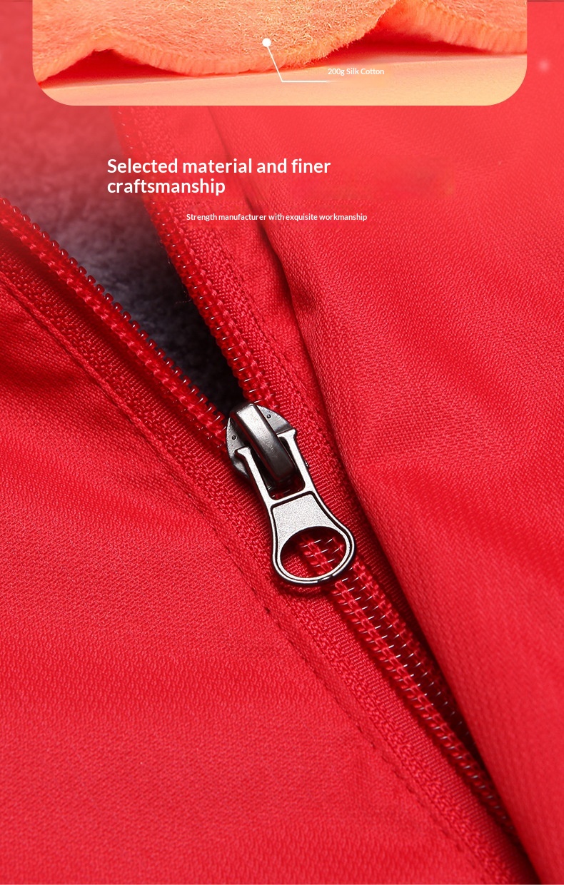 Veste de travail d'hiver personnalisée pour garçon, rembourrée en coton, doublée polaire, coupe-vent et épaisse, avec impression personnalisée._voghion.com