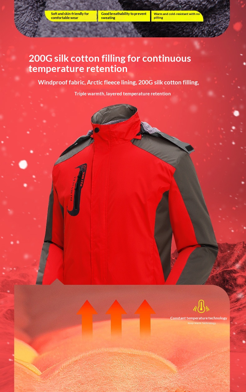 Veste de travail d'hiver personnalisée pour garçon, rembourrée en coton, doublée polaire, coupe-vent et épaisse, avec impression personnalisée._voghion.com