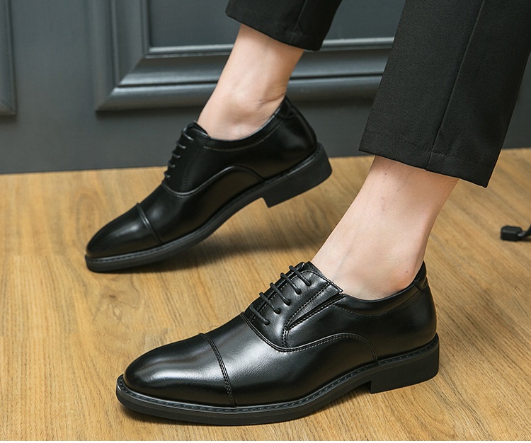 Voyage Sprig Ad Autunno Nuovo Britannico Busiess Formale Me's Casual Pendolare Punta Rialzata Altezza Crescente Scarpe Derby con Lacci_voghion.com