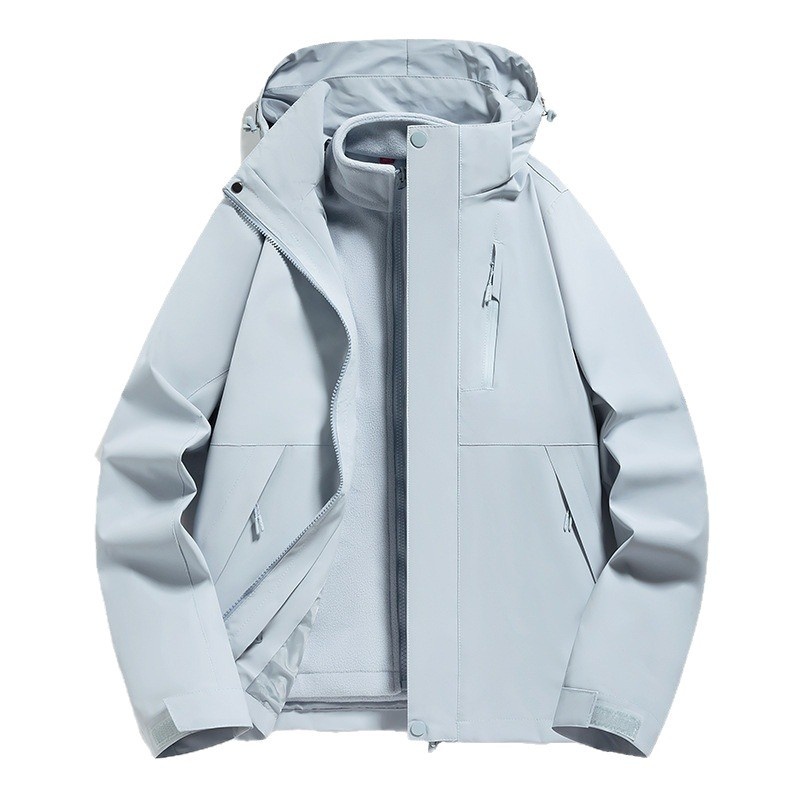 ragazzo Ragazzo Luo Tuo Stesso Stile Rain God Donna Tre in Uno Cappotto Antivento Impermeabile Caldo Tibetano Piccola Taglia Giacca da Trekking Uomo_voghion.com