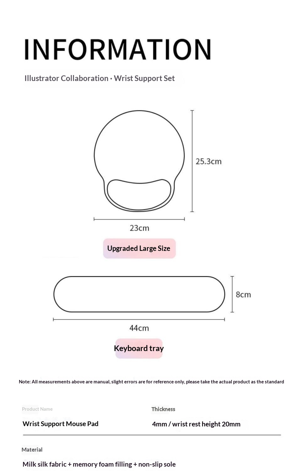 NeoGear NeoGear NeoGear Cartoon Cute Dog Rest Mouse For Girls Wrist Support Integrated Computer Keyboard Pad Office Desk Mat_voghion.com