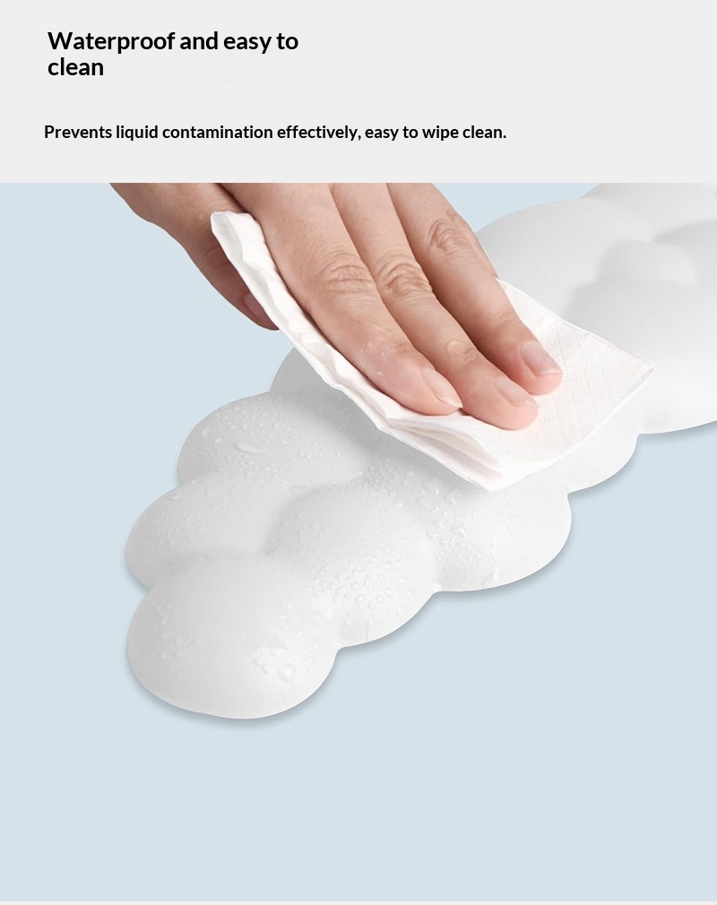 NeoGear NeoGear Repose-poignets/clavier en silicone à mémoire de forme, grand format, pour bureau ou bureau, antidérapant_voghion.com