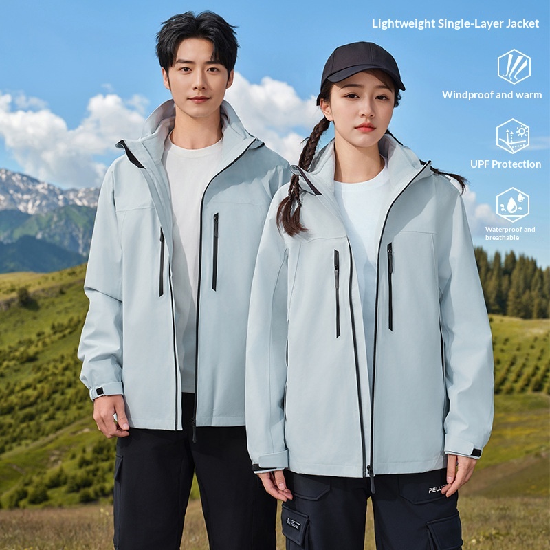 Boy Damen Drei-in-Eins Fleece-Daunenjacke mit wind- und wasserdichtem Futter für Outdoor-Reisen, geeignet für Damen und Herren, Kälteschutz_voghion.com