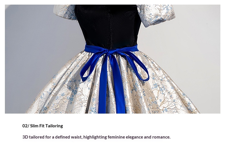 ChicShe Evening Elegant Performance Costume Student Vocal Exam High-end Stage Bel Canto Solo Puffy Dress Banquet Host_voghion.com