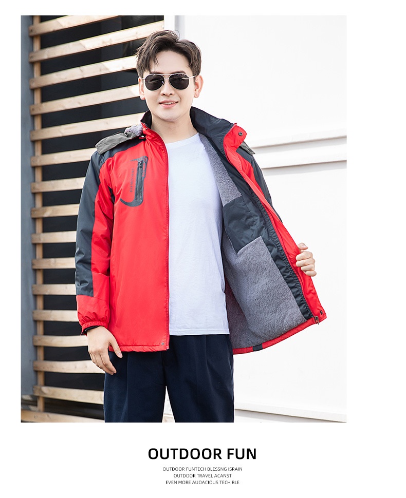 Veste de travail d'hiver personnalisée pour garçon, rembourrée en coton, doublée polaire, coupe-vent et épaisse, avec impression personnalisée._voghion.com