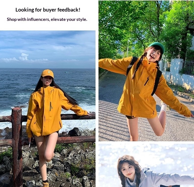 ragazzo Ragazzo Luo Tuo Stesso Stile Rain God Donna Tre in Uno Cappotto Antivento Impermeabile Caldo Tibetano Piccola Taglia Giacca da Trekking Uomo_voghion.com