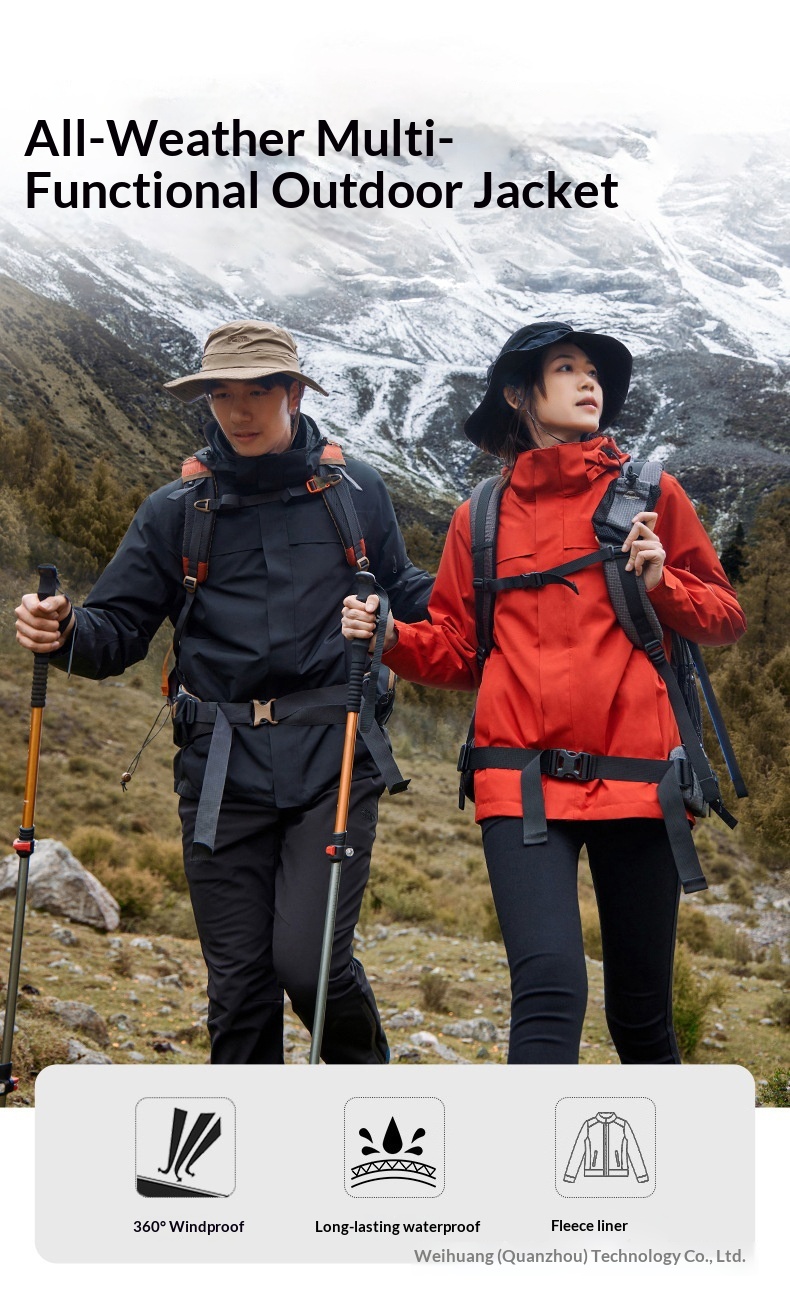 boy Boy Tuo Road Same Style Jacket Women Three-in-One Men Outdoor Windproof Waterproof Mountaineering Clothing Coat Enterprise_voghion.com