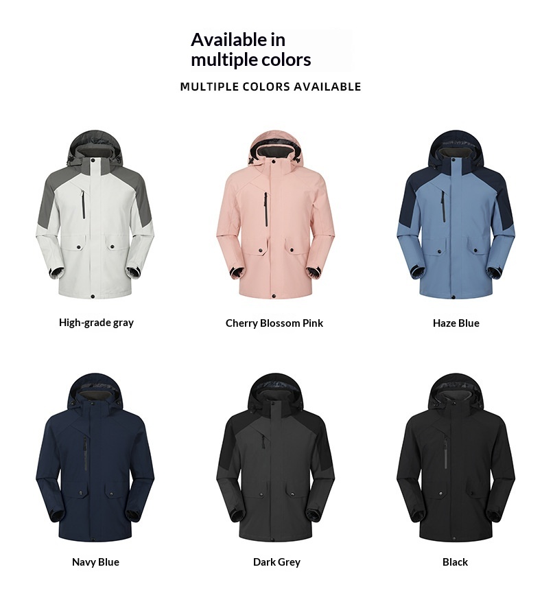 Giacca a vento da uomo, impermeabile e antivento, 3 in 1, staccabile, autunno inverno, nuovo set da due pezzi per esterni, da donna_voghion.com