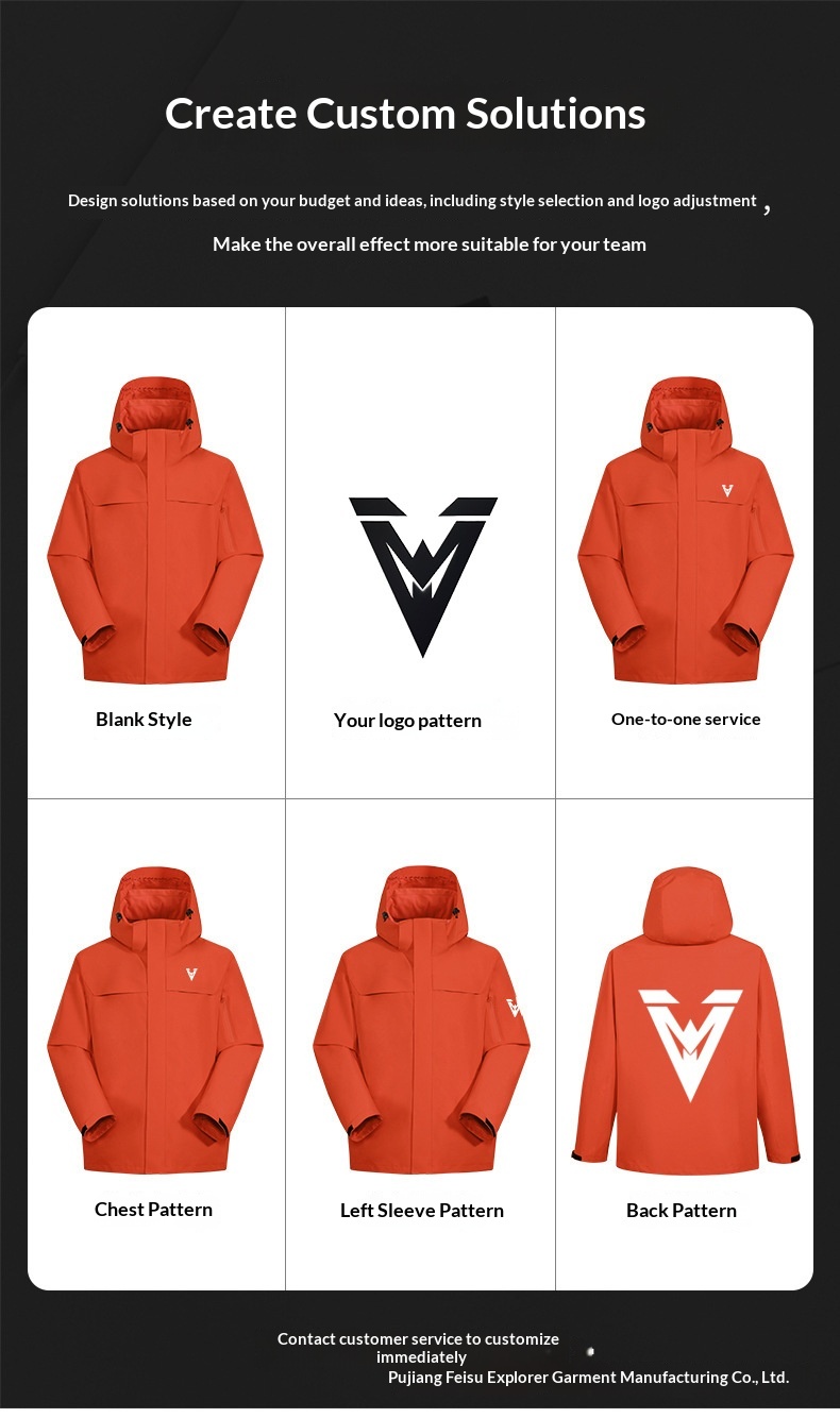 boy Boy Tuo Road Same Style Suzaku Red Jacket For Women Outdoor National Standard Waterproof Men's Three-in-One Windproof_voghion.com