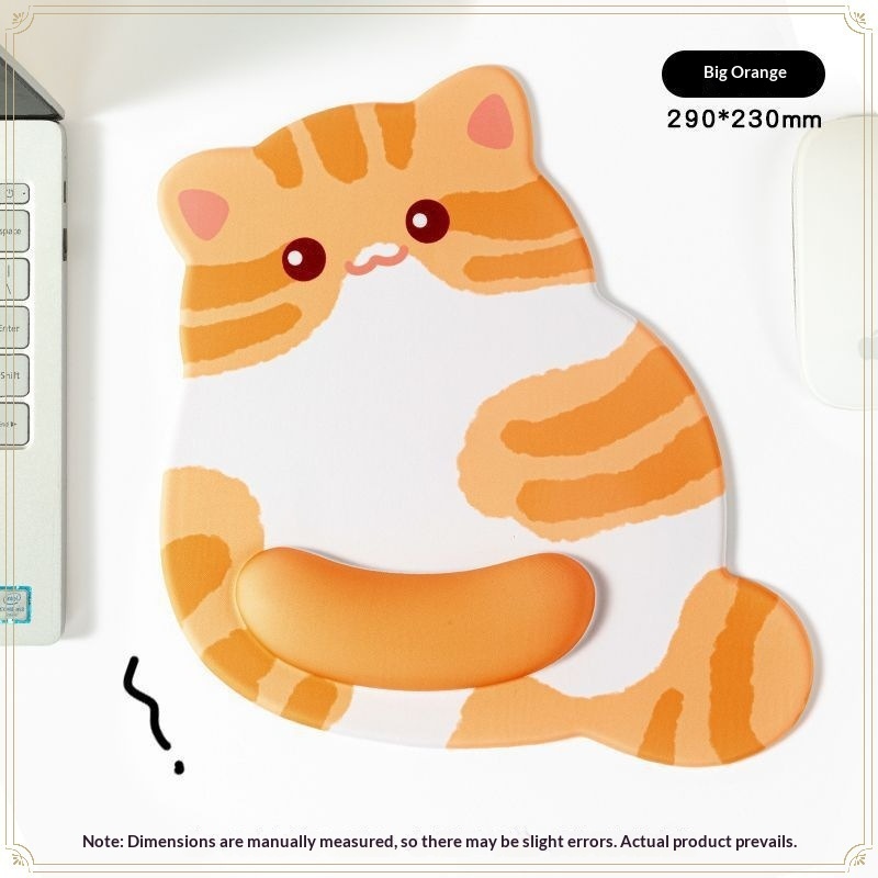 NeoGear NeoGear NeoGear Semplice Tappetino per Mouse a Forma di Gatto Arancione Garfield, Carino Poggiapolsi 3D, Piccolo Computer Portatile, Scrivania da Ufficio, Resistente allo Sporco_voghion.com