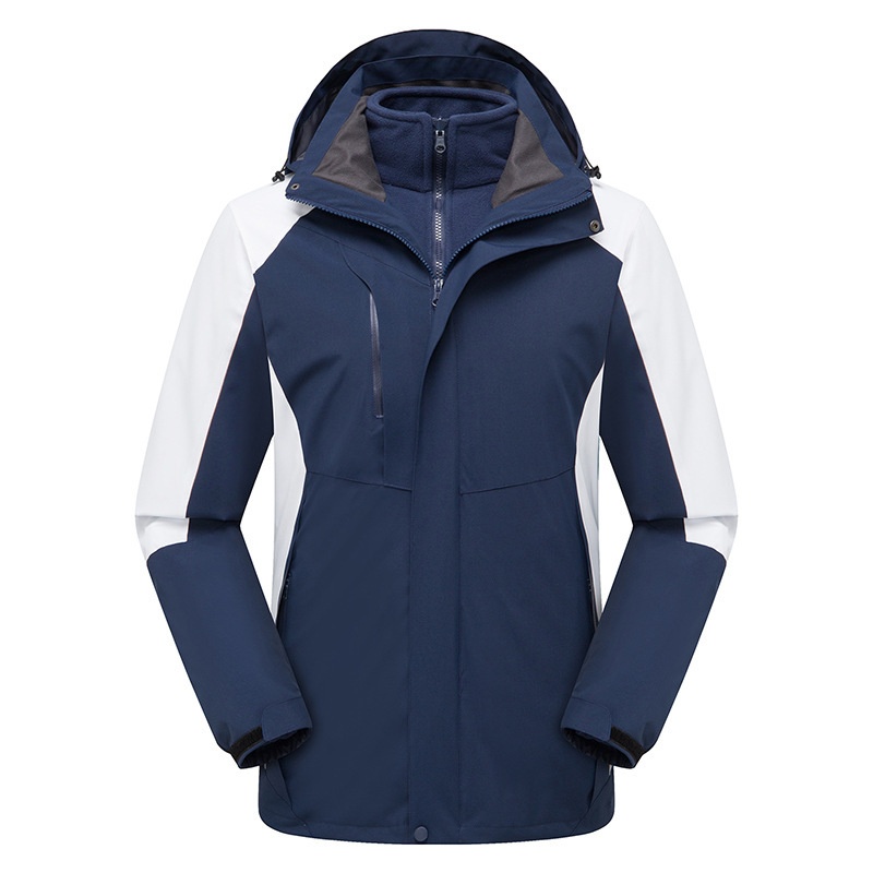 boy Boy Outdoor 3-in-1 Detachable Unisex Workwear Soft Shell Waterproof Windproof Quick-Dry Hooded Jacket_voghion.com