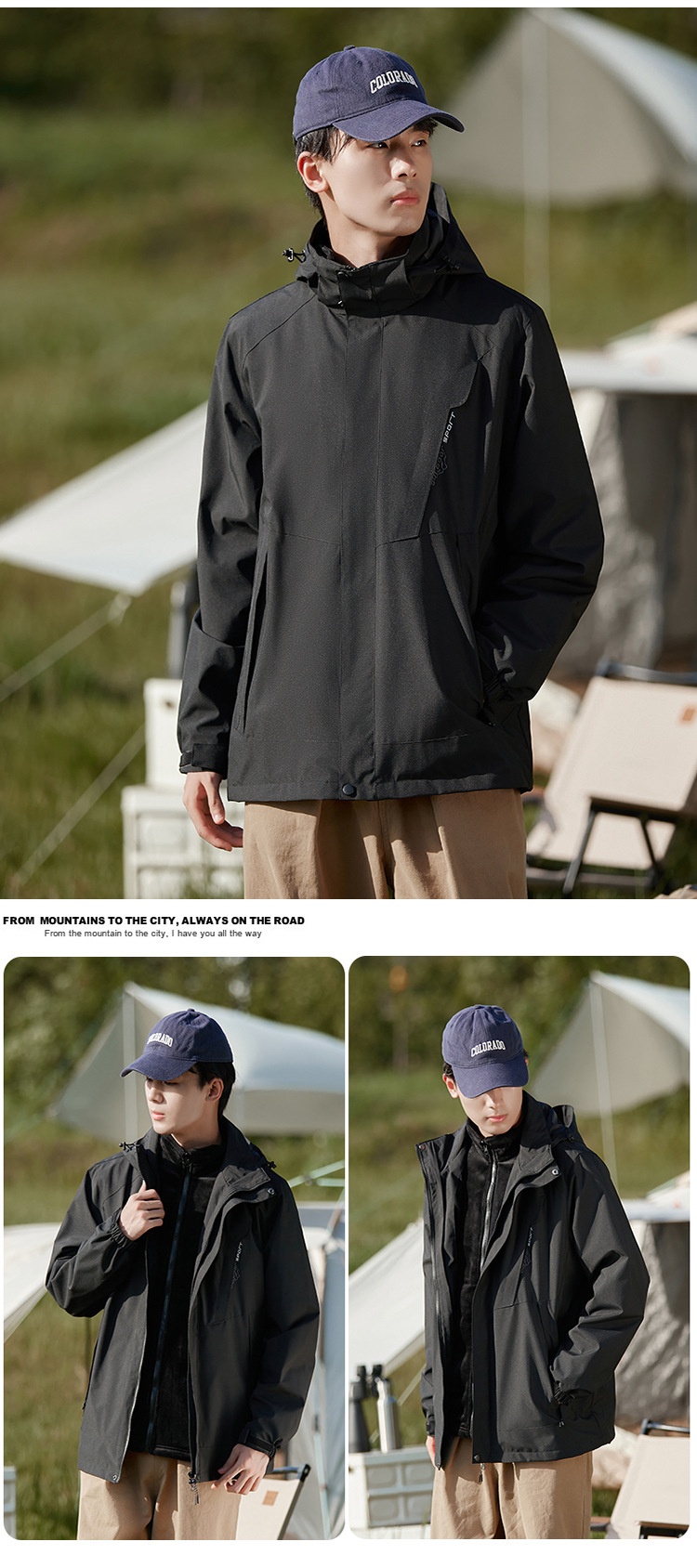 boy Boy Women's 3-in-1 Detachable Two-Piece Jacket Men's Outdoor Hiking Windproof Waterproof Coat For Snow Sports_voghion.com