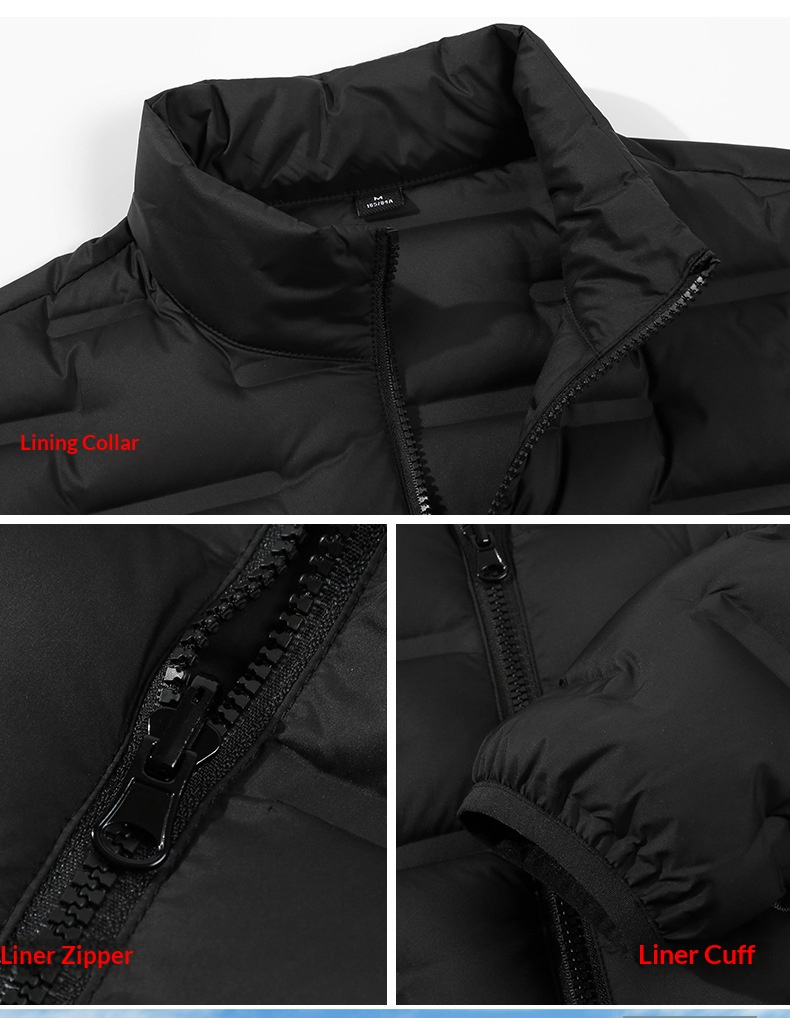 Boy Damen Drei-in-Eins Fleece-Daunenjacke mit wind- und wasserdichtem Futter für Outdoor-Reisen, geeignet für Damen und Herren, Kälteschutz_voghion.com