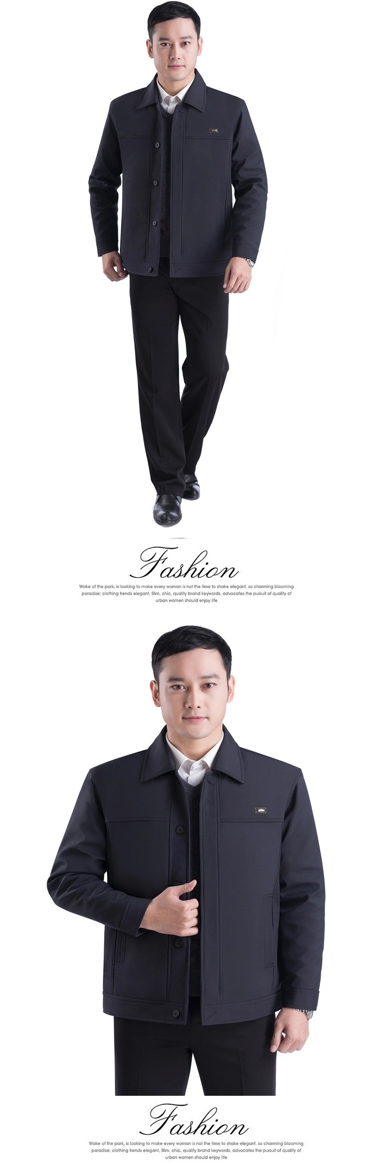 Frühlingsjacke für Jungen, Freizeitjacke, Herrenbekleidung für Männer mittleren und höheren Alters, Herbstoberbekleidung für Senioren_voghion.com