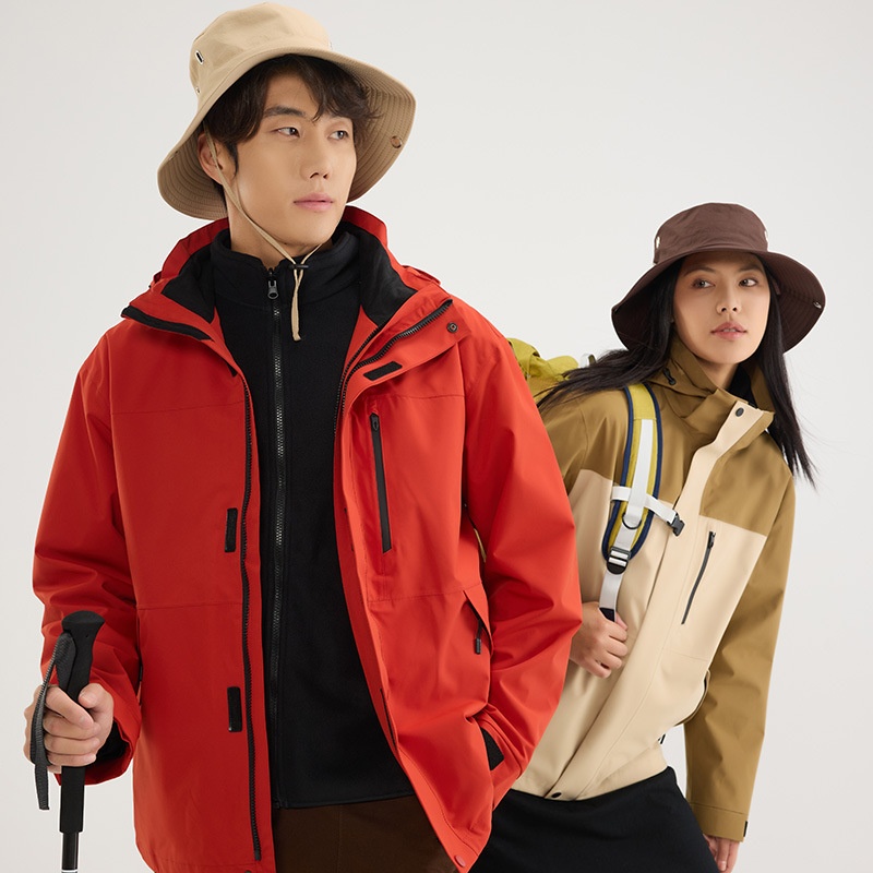 Veste de cyclisme 3 en 1 pour femme, doublée polaire, imperméable et coupe-vent, avec fermeture thermocollée, conforme aux normes nationales._voghion.com