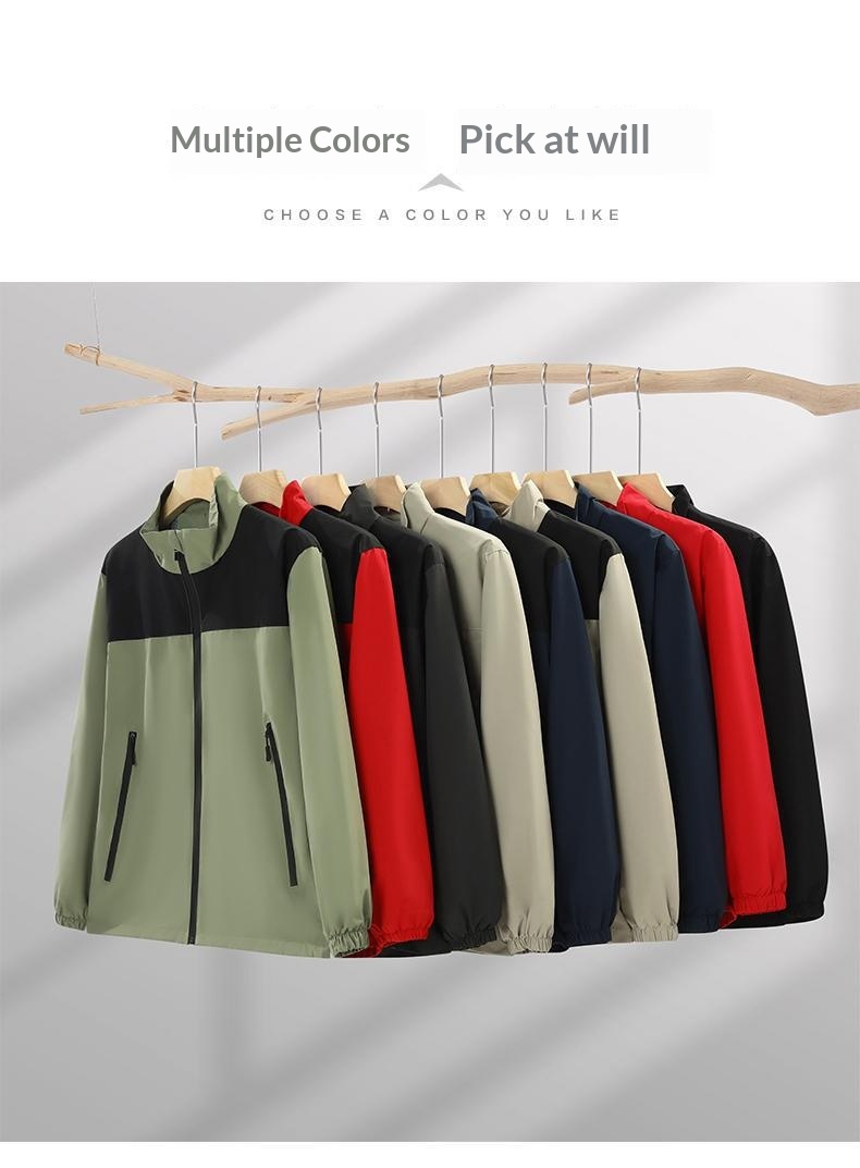 Giacca a vento sottile con colletto rialzato, da lavoro, antivento, impermeabile, da trekking, per bambini, primavera e autunno, personalizzata, stampata_voghion.com