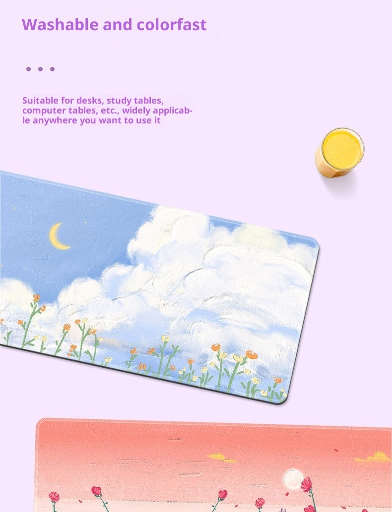 NeoGear NeoGear NeoGear NeoGear Tappetino per mouse con pittura a olio extra large per ragazze con supporto per il polso Stile Ins Tappetino per scrivania da ufficio per laptop_voghion.com