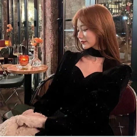 Robe courte ChicShe en velours rouge pour femme, style déesse, automne-Nouvel An, taille S/F, style Hepburn._voghion.com