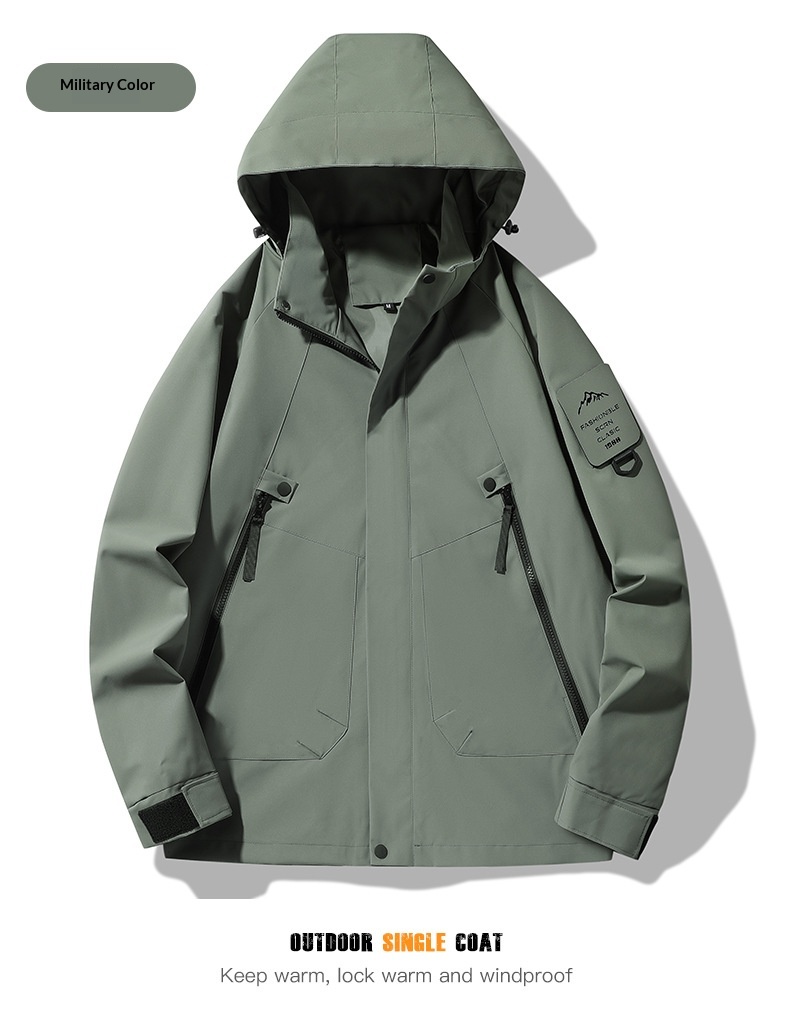 Giacca a vento da donna in stile giapponese, tinta unita, sottile, antivento e impermeabile, per primavera e autunno, a strato singolo_voghion.com