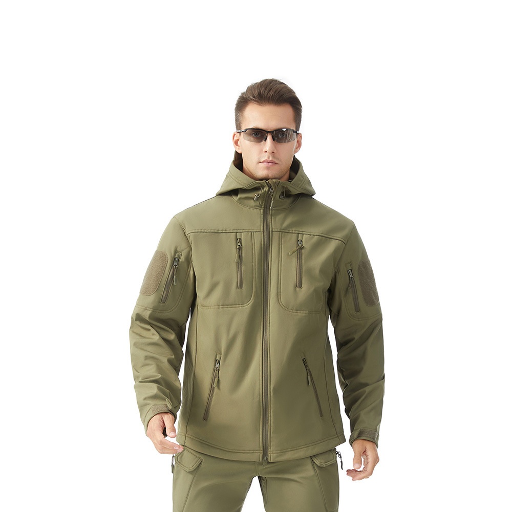 ESDY Softshell-Outdoorjacke für Jungen, Tarnmuster, Thermojacke für Herren, winddicht, ideal zum Radfahren und Wandern._voghion.com