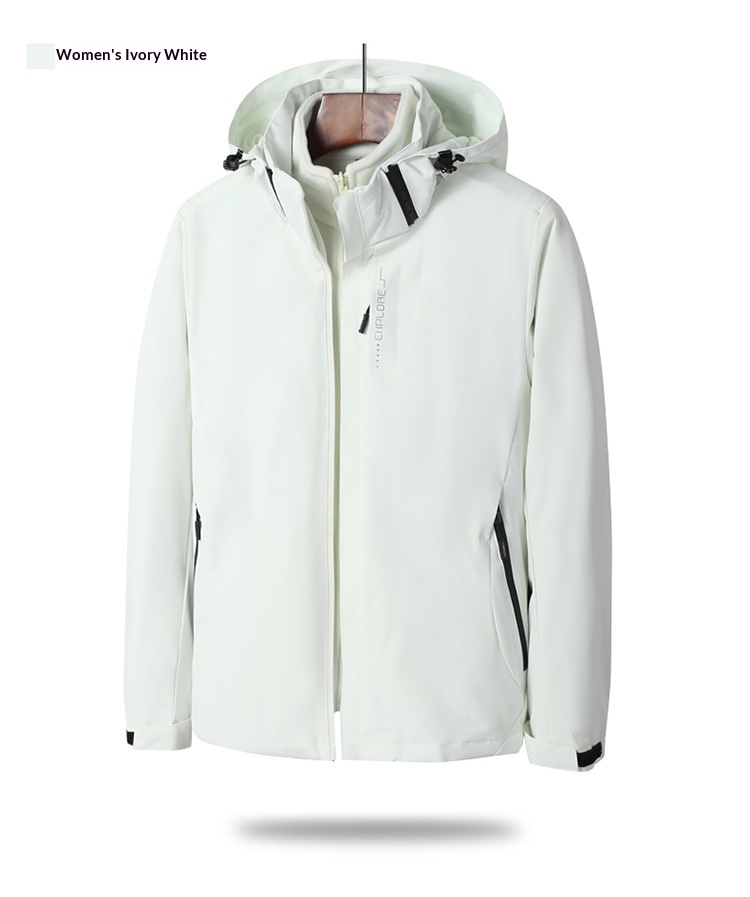 Boy Herren- und Damen 3-in-1 abnehmbare zweiteilige Outdoor-Jacke, winddicht und wasserdicht, Reise- und Bergsteigerbekleidung_voghion.com