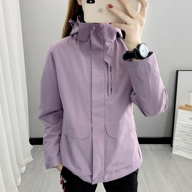 Sommerwanderanzug für Jungen mit Daunenfutter für Herren, Outdoor-Arbeitsbekleidung, wasser- und winddicht, 3-in-1 wasserabweisend_voghion.com