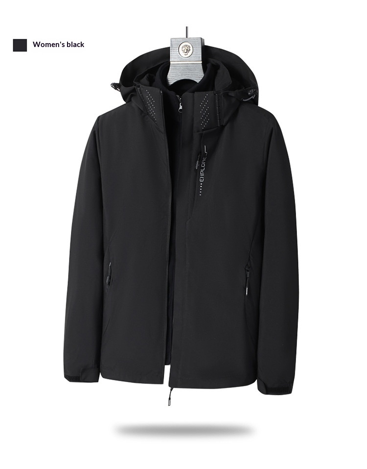 Boy Herren- und Damen 3-in-1 abnehmbare zweiteilige Outdoor-Jacke, winddicht und wasserdicht, Reise- und Bergsteigerbekleidung_voghion.com