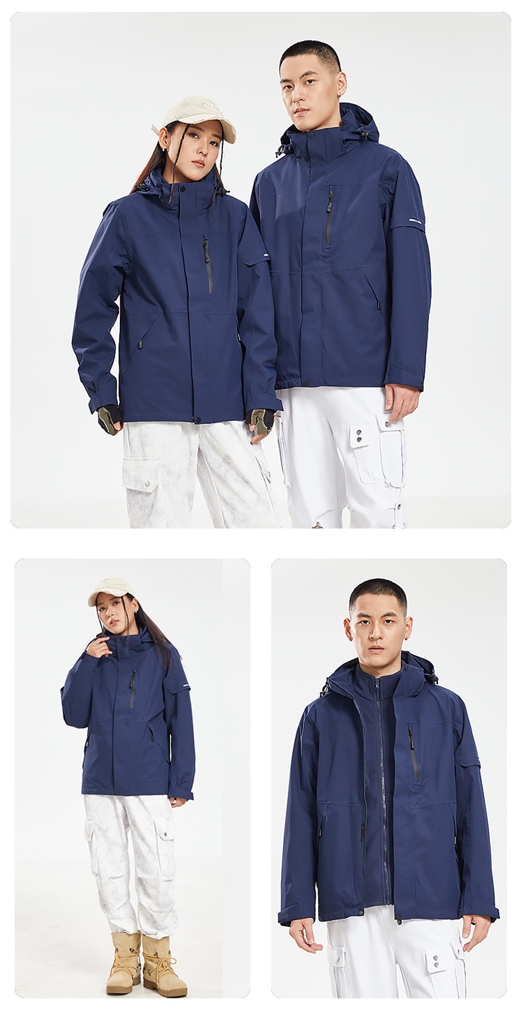 Boy Mouxihe Drei-in-Eins-Jacke im gleichen Stil für Damen und Herren, Outdoor-Camping, winddicht, wasserdicht, Arbeitskleidung, individuell anpassbar_voghion.com