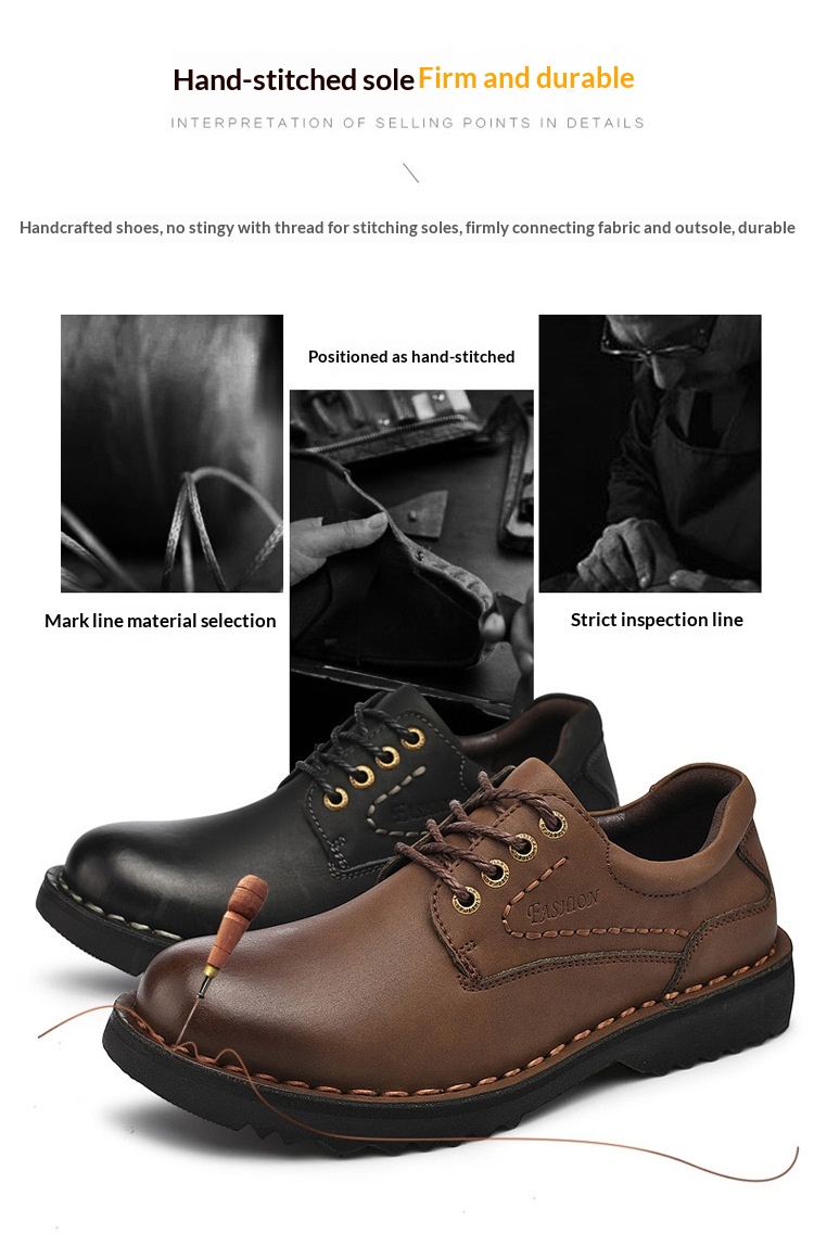 Voyage Cross-Border Genuine Big Stitching Leather Wide Round Toe Retro Color-Washed Work Martin Breathable Casual Men's Shoes_voghion.com