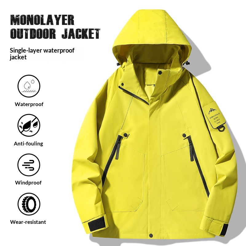 Giacca a vento da donna in stile giapponese, tinta unita, sottile, antivento e impermeabile, per primavera e autunno, a strato singolo_voghion.com