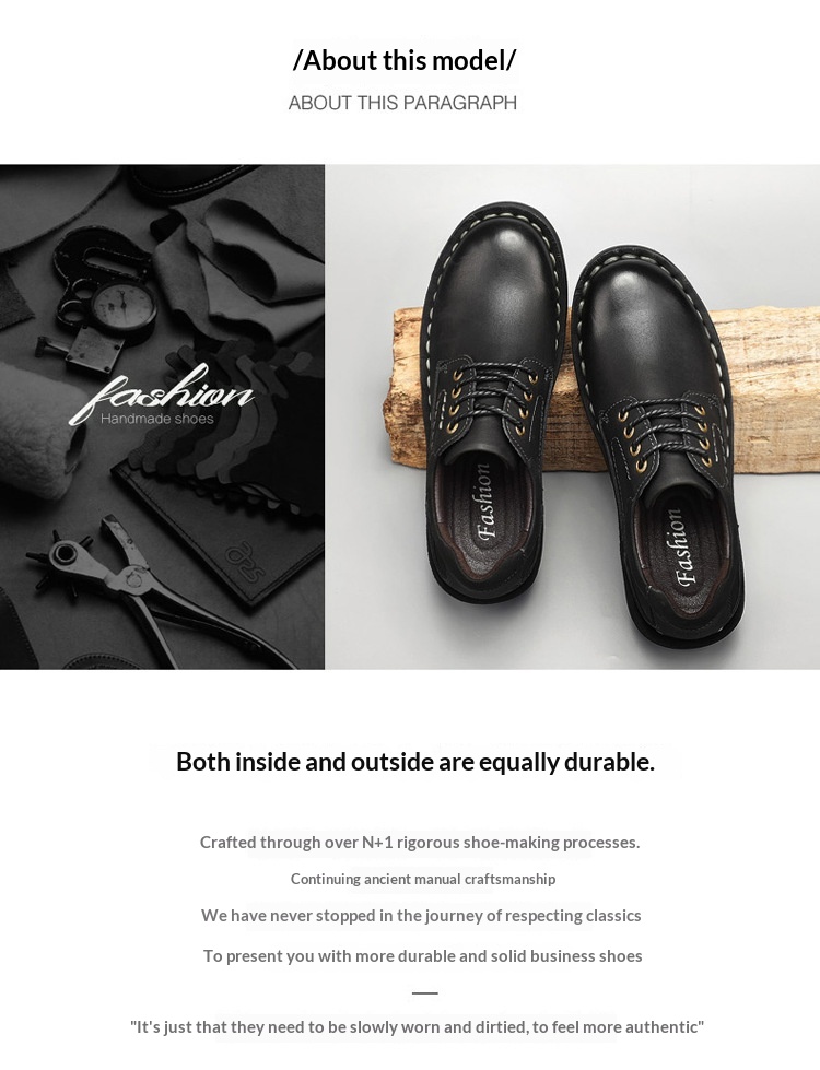 Voyage Cross-Border Genuine Big Stitching Leather Wide Round Toe Retro Color-Washed Work Martin Breathable Casual Men's Shoes_voghion.com