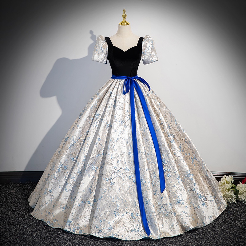 ChicShe Evening Elegant Performance Costume Student Vocal Exam High-end Stage Bel Canto Solo Puffy Dress Banquet Host_voghion.com