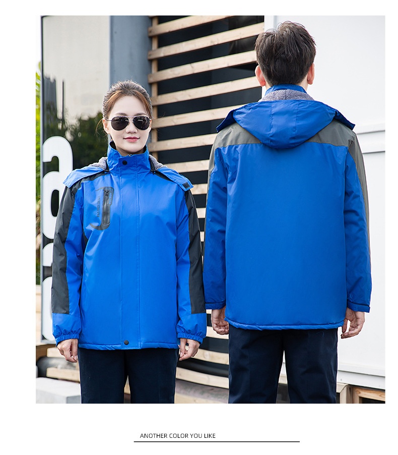 Veste de travail d'hiver personnalisée pour garçon, rembourrée en coton, doublée polaire, coupe-vent et épaisse, avec impression personnalisée._voghion.com