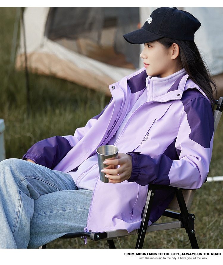 boy Boy Women's 3-in-1 Detachable Two-Piece Jacket Men's Outdoor Hiking Windproof Waterproof Coat For Snow Sports_voghion.com