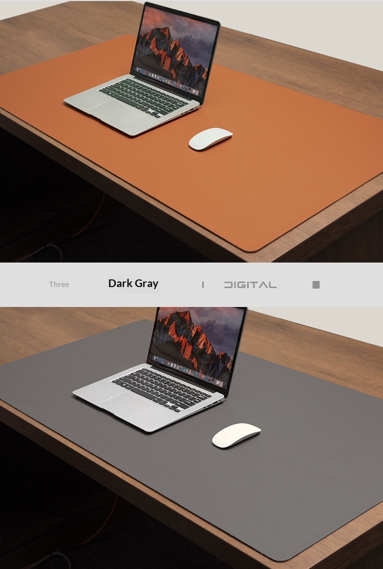 NeoGear NeoGear NeoGear Two-Layer Genuine Leather Large Mouse Pad Office Protector Desk Non-Slip Scratch-Resistant Mat Light Style_voghion.com