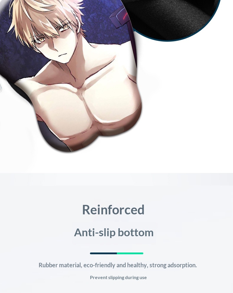 NeoGear NeoGear NeoGear Factory Direct Sale Chest Muscle Man 3D Silicone Wrist Mouse Memory Foam Desk Mat Hand Rest Thickened Office Gaming Pad_voghion.com