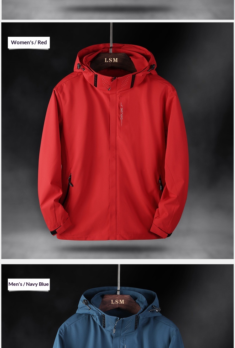 ragazzo Ragazzo Single Per Uomo Donna Sport all'aria aperta Giacca da trekking impermeabile Primavera e autunno Giacca a vento sottile Cappotto da lavoro con_voghion.com